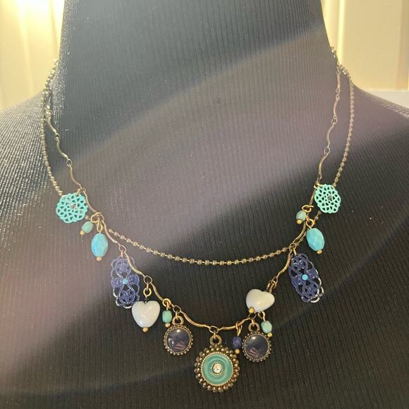 Turquoise and blue necklace lot of 8 - Picture 14 of 16